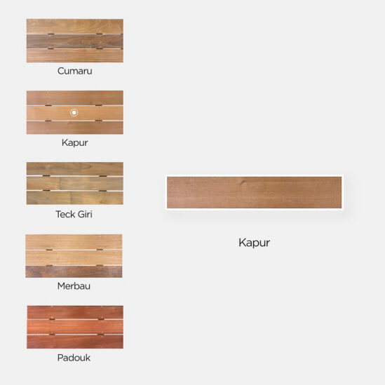 Choix de la couleur du bois exotique Kapur